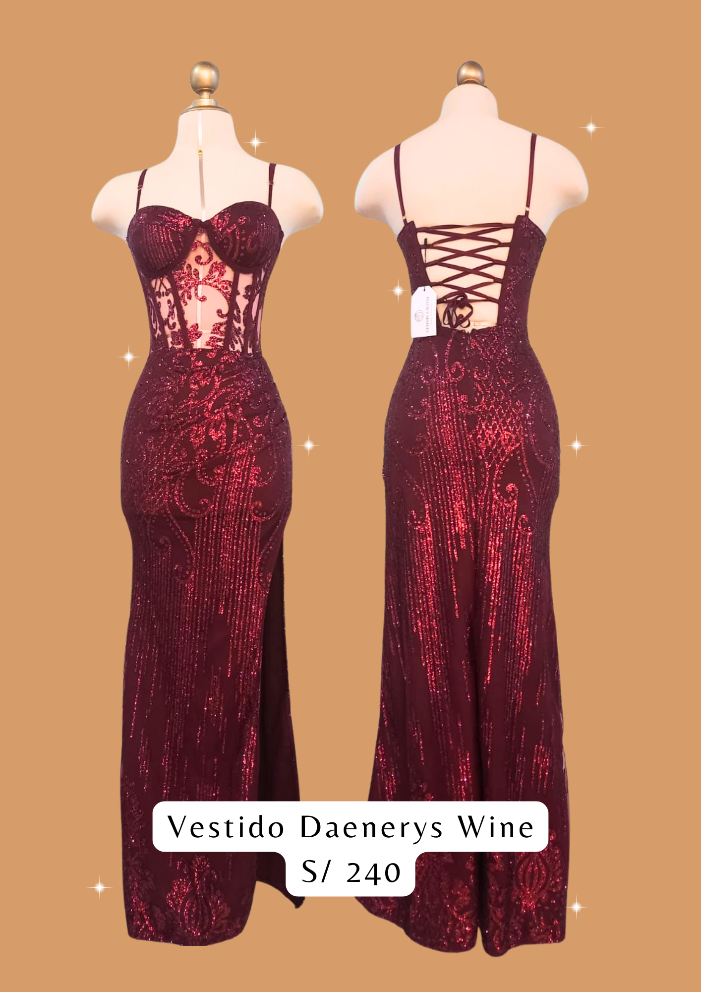 Vestido Daenerys Wine