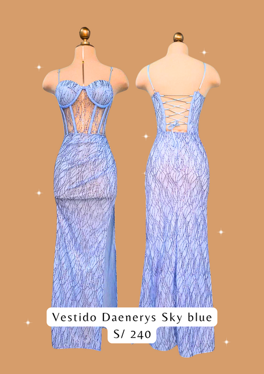 Vestido Daenerys Sky Blue