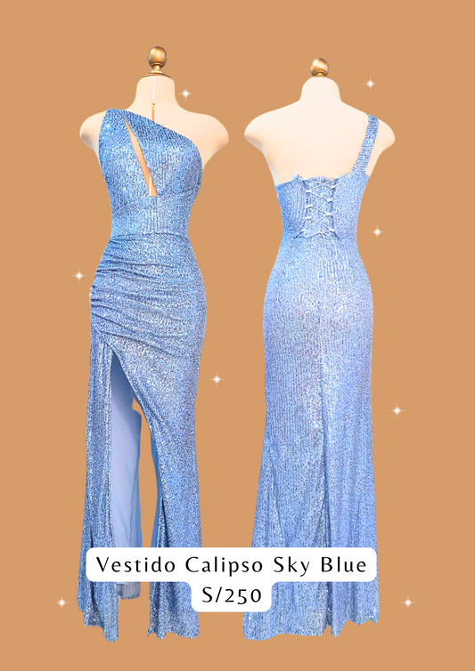 Vestido Calipso Sky Blue