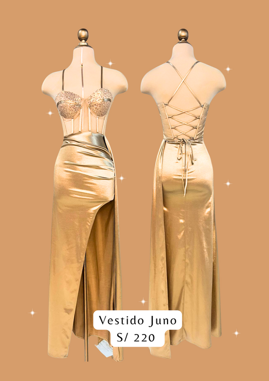 Vestido Juno Lentejuela Gold